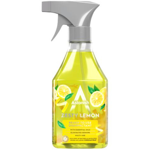 Універсальний дезінфікуючий спрей без хлору Astonish Zesty Lemon, 550 мл